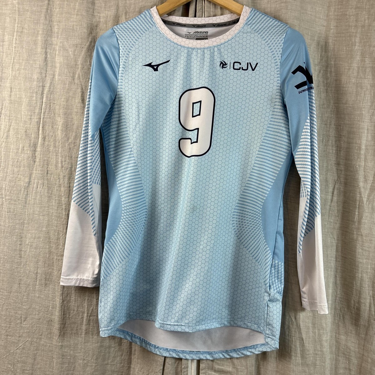 Mizuno Performance Volleyball Jersey Womens Medium Blue Long