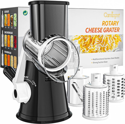 Rotary Cheese Grater Hand Crank Cheese Shredder for Fresh Cheese, Vegetable, Nut