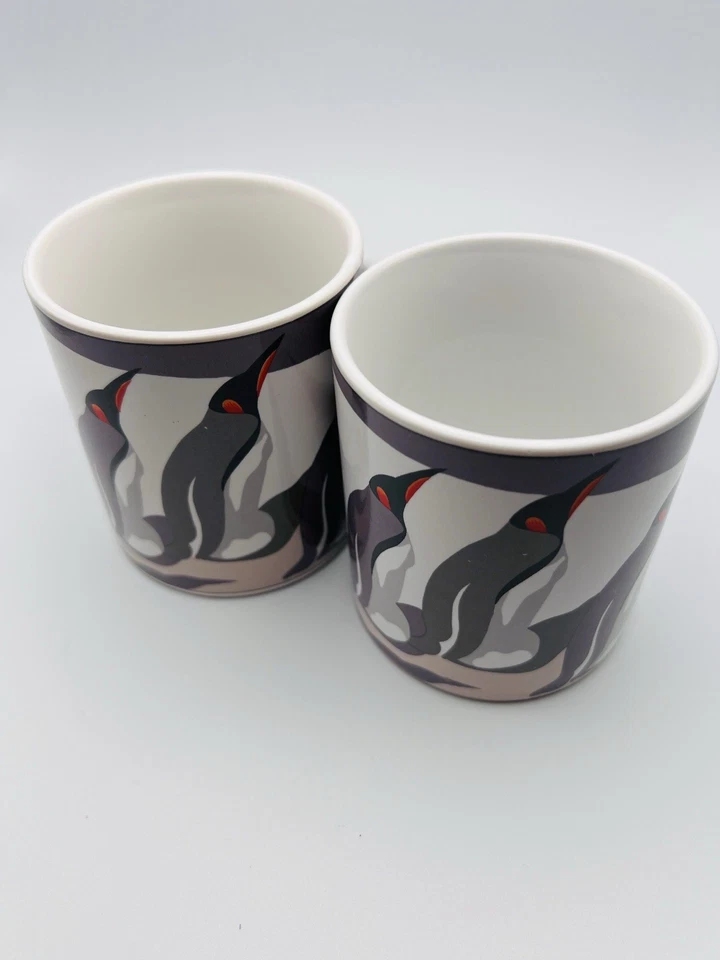 Par de tazas de café Otagiri Tom Taylor Penguin Emperor Penguins - Usadas en Excelente Condición Foto 4 de 4