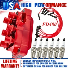 For 1990-2011 Ford Ranger V6 3.0L 4.0L Ignition Coil and Spark Plug and Wire Kit