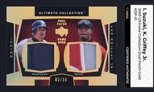 Ichiro Suzuki Ken Griffey Jr 2003 Upper Deck Dual GU Patch /35 PATCH MBA AUTH