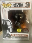 Funko Pop! Star Wars: The Mandalorian With Dark Saber Special Edition #491 Glow