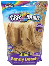 CRA-Z-Sand 3lb Bag of Beach Sand, Fun Sensory Toy w/ Tools for Ages 4
