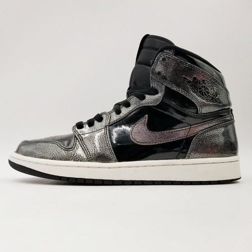2016 Nike Air Jordan 1 Retro schwarz Patent Mid Herrengröße 9 anthrazit 332550-017 - Bild 1 von 22