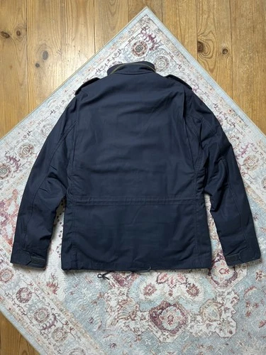 Alpha Industries M-65 Field Jacket Mens M Navy Blue Orange Quilted Liner Hood image 9