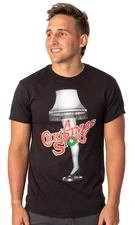 A Christmas Story Men's Major Award Leg Lamp And Movie Logo Graphic T-Shirt, 2XL