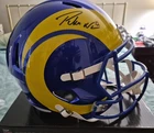 Puka Nacua signed LA Rams Replica Speed Full Size Helmet   Fanatics COA