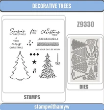 DECORATIVE TREE Metal Cutting Dies & Stamps Scrapbook DIY Greeting Card Handmade