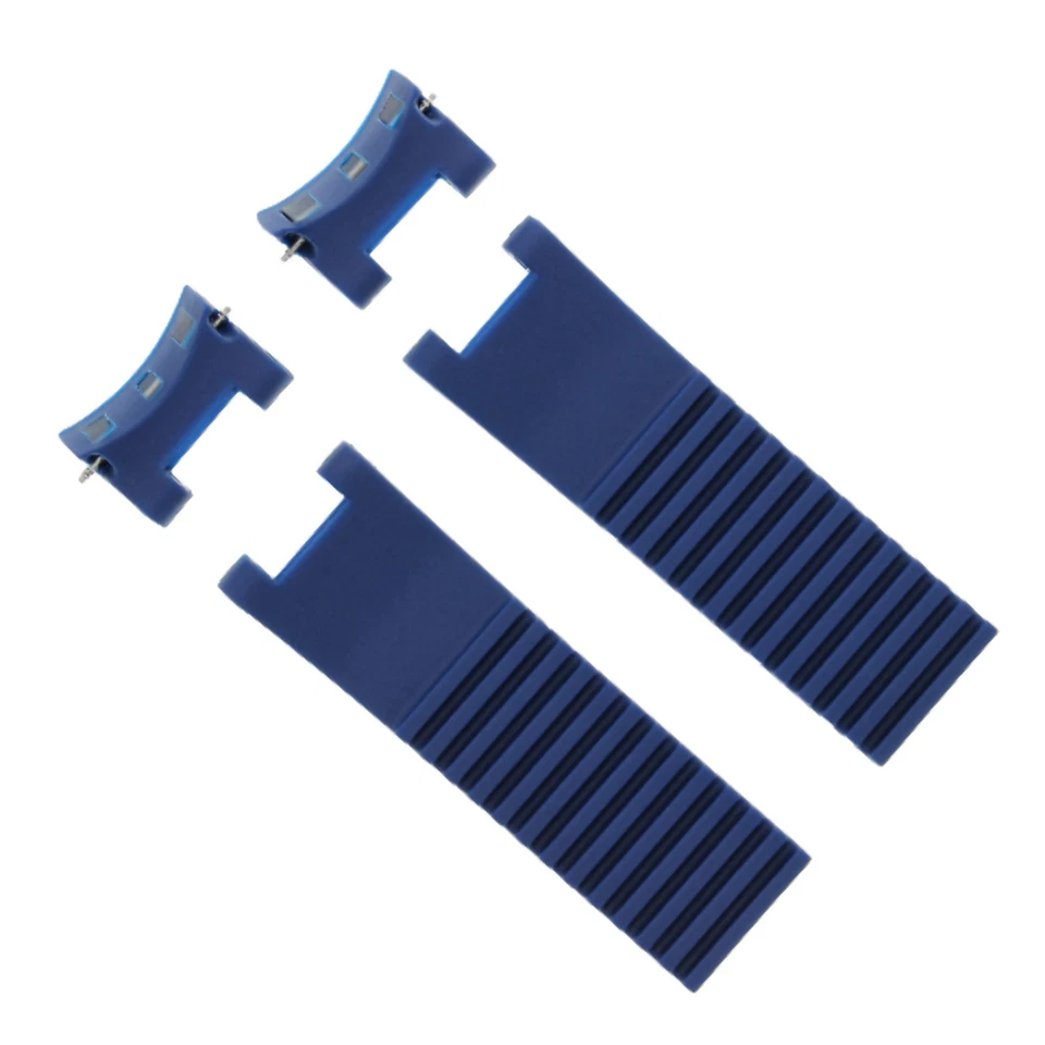 CORREA BUZO GOMA SILICONA 22MM PARA RELOJ ULYSSE NARDIN MARINO AZUL Foto 4 de 4