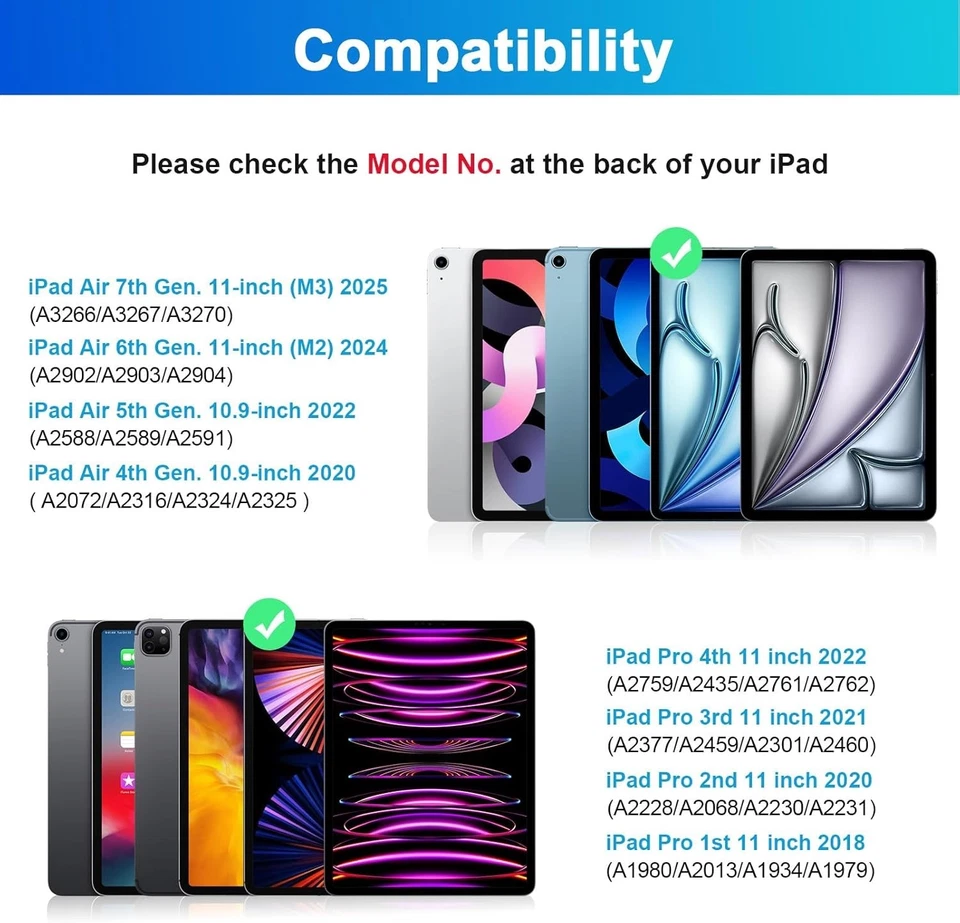 Bluetooth Keyboard Case & Mouse for 11” iPad Air 4/5 Gen & iPad Pro 1/2/3/4 Gen - Image 2 of 4