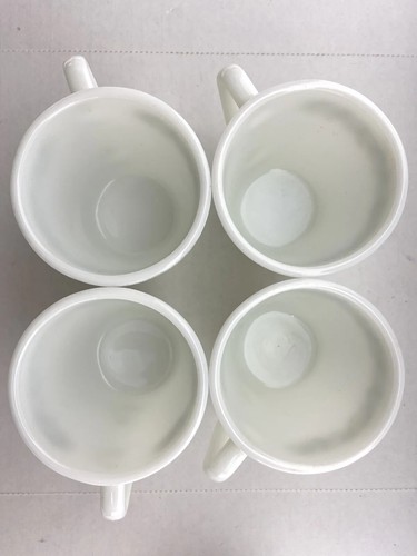 Pyrex Spring Blossom Crazy Daisy D Handle Coffee Mugs 1410 Creamer Set of 4 - Picture 4 of 6