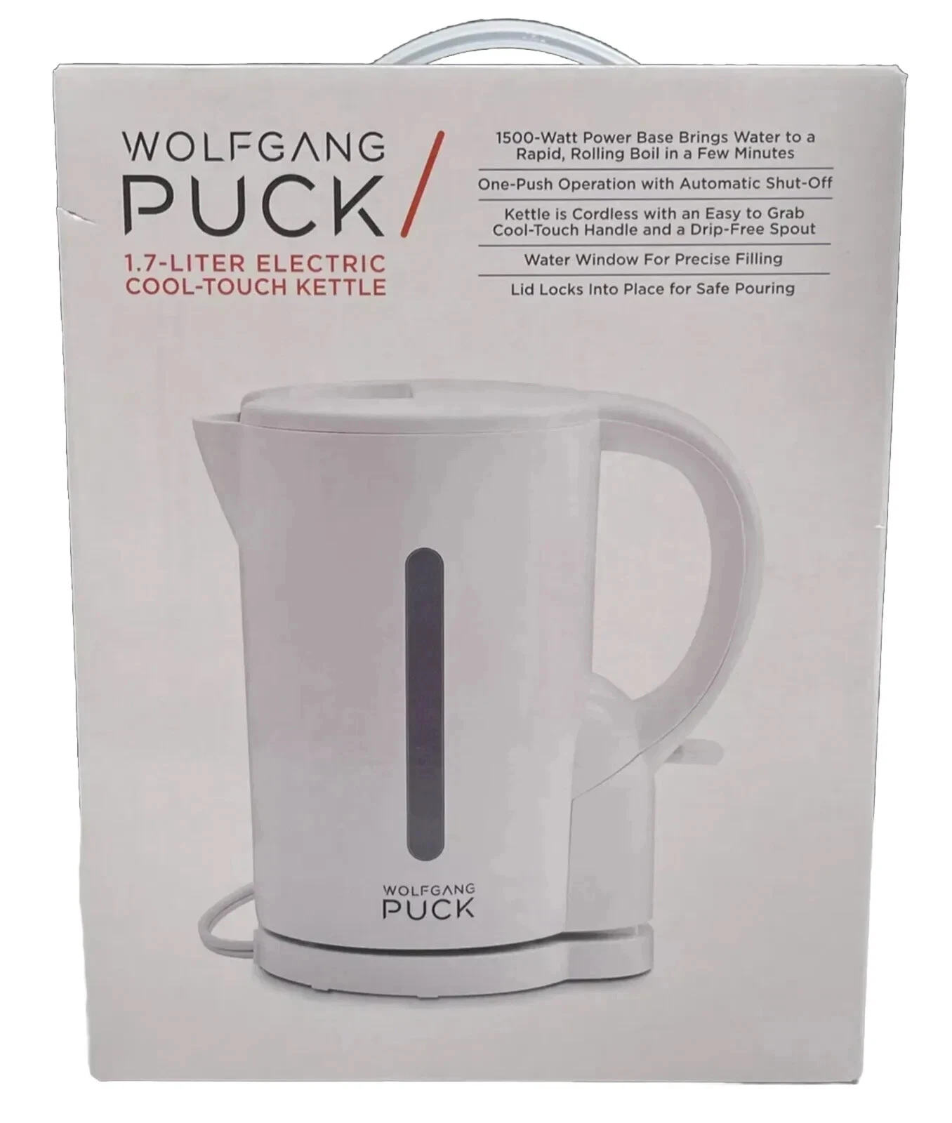 Wolfgang Puck 1.7-Liter Electric Cool-Touch Kettle NEW Free Shipping