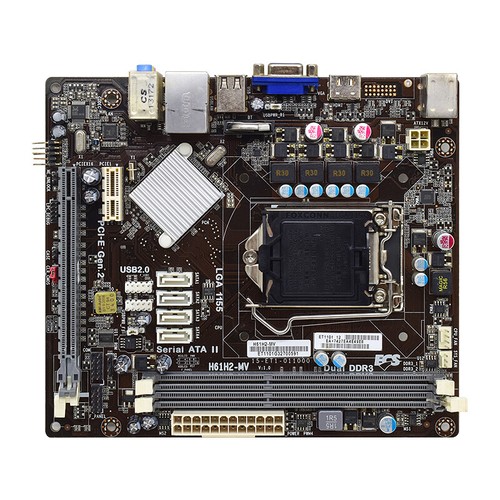 ECS H61H2-MV Motheboard mATX Intel H61 LGA1155 DDR3 16GB SATA2 VGA PCI-E 3.0+I/O - Picture 2 of 12