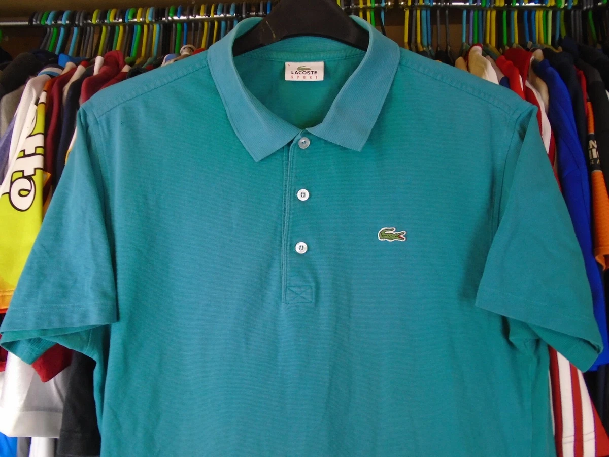 LACOSTE SPORT JADE GREEN COTTON POLO SHIRT TOP SIZE 5 LARGE eBay