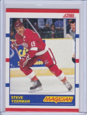Steve Yzerman Magician 1990 Score Canadian Hockey Card 339 Grade