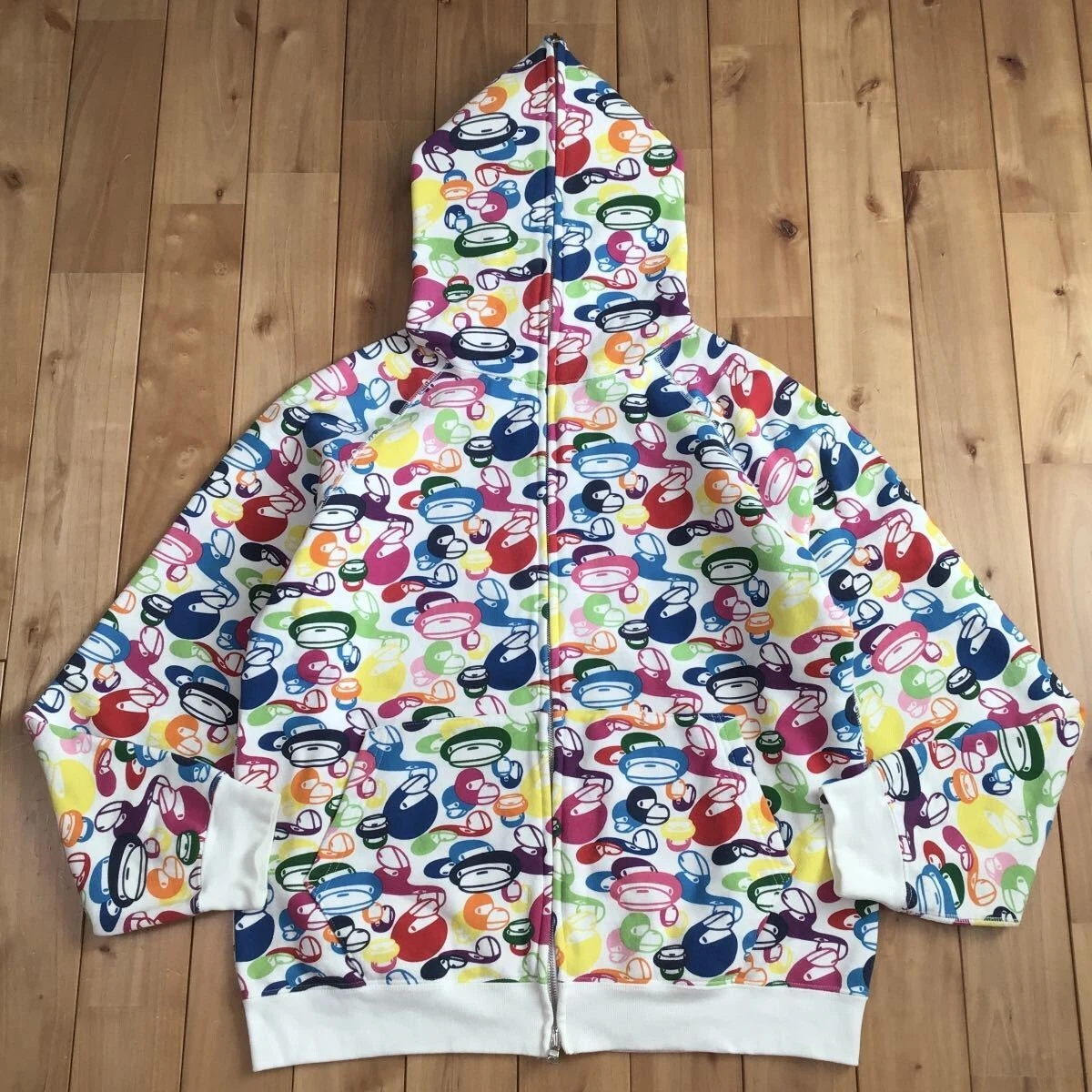 BAPE Milo multi camo full zip hoodie a bathing ape NIGO Size M