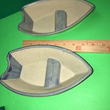 Nantucket Stoneware Row Boat Casserole Serving Dish Oven Safe pair