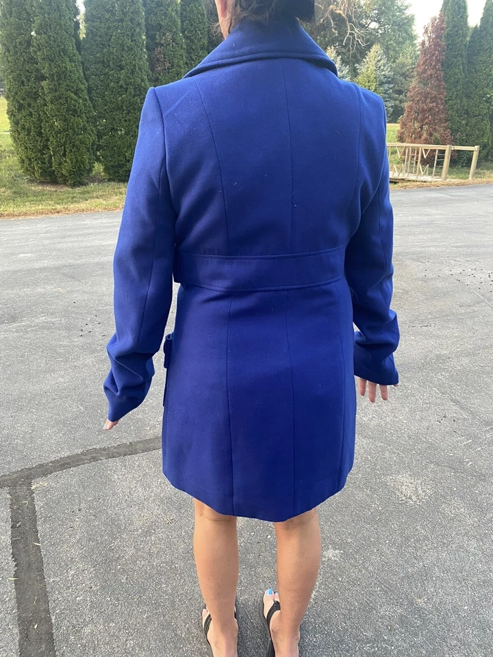 Rare Blue Jack Wool Blend mid length Jacket Womens Size M fast free shipping - Image 3 of 4