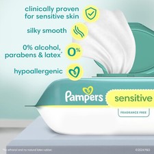 Pampers Sensitive Baby Wipes, Water Based, 4 Refill Packs 1008 Wipes Total 