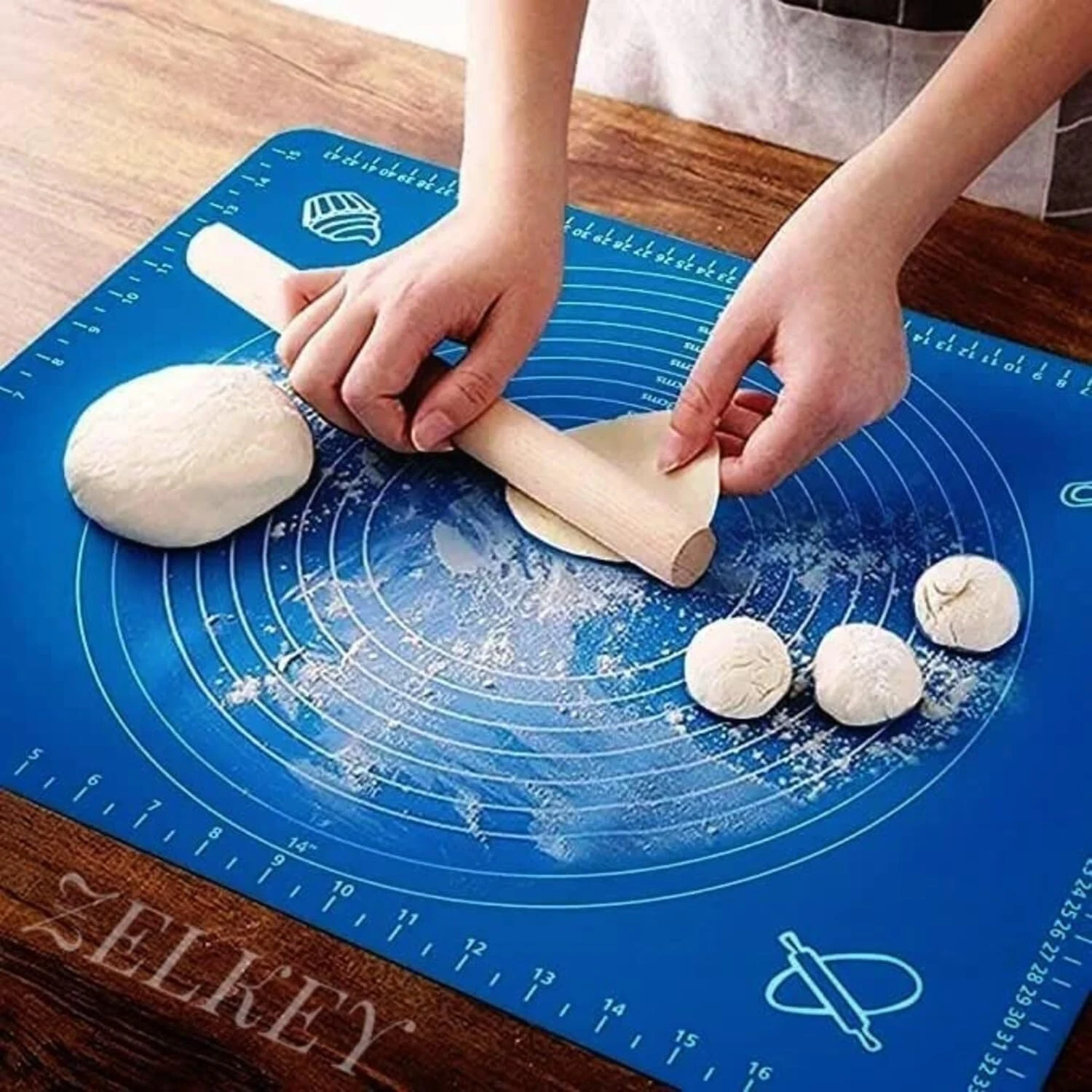 Rolling Mat or Silicone Baking Sheet Large with Measurements Stretchable ....