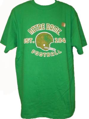 NEW Notre Dame Fighting Irish Football Mens Size L-XL EST. 1842 Adidas Shirt