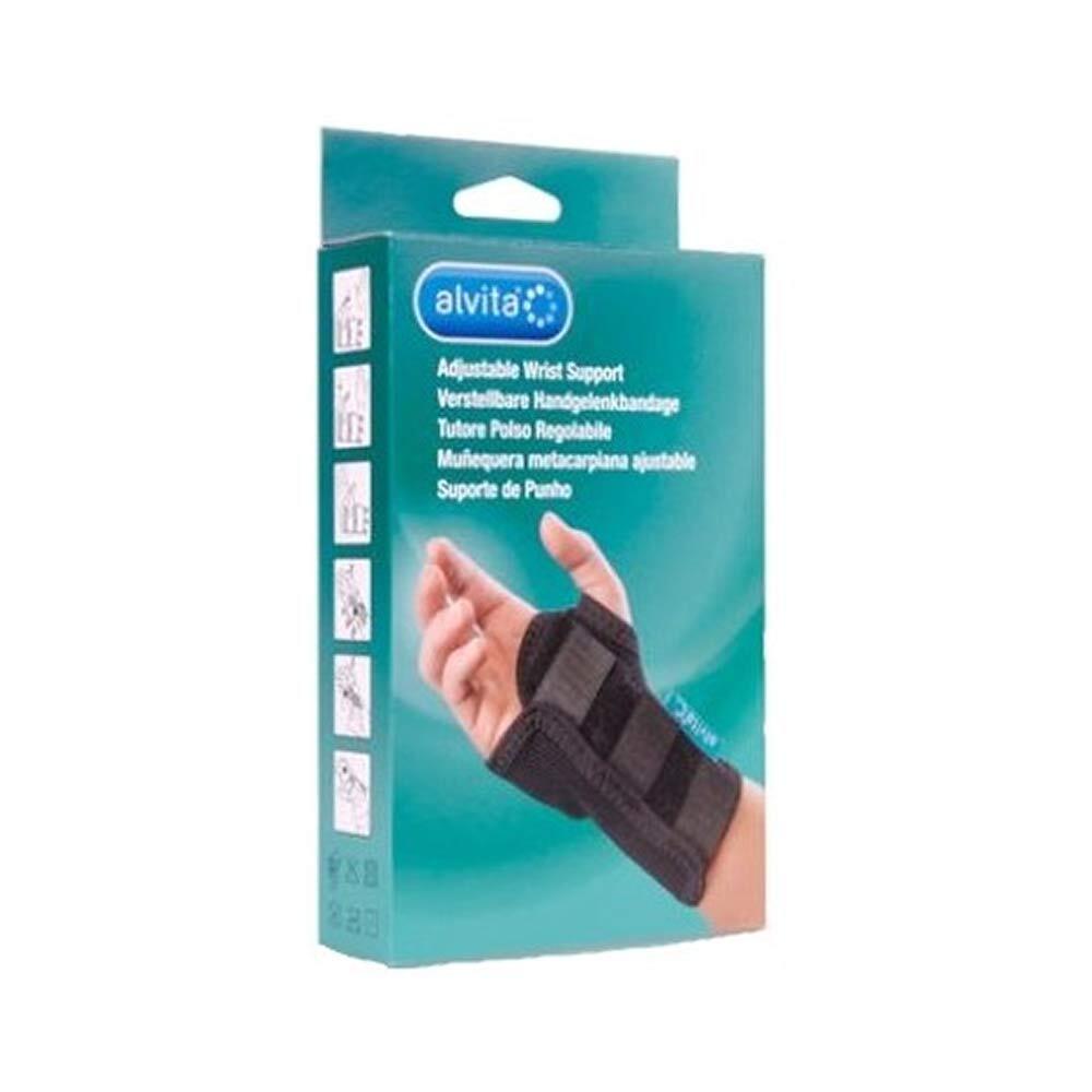 Alvita Tutore Polso Regolabile Colore Nero Taglia 2 (16-18 cm)