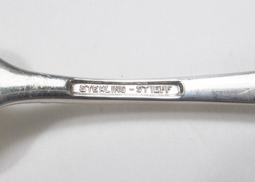 Antique 1892 6pc Kirk Stieff USA Stieff Rose Sterling Silver Ice Cream Forks - Picture 8 of 8