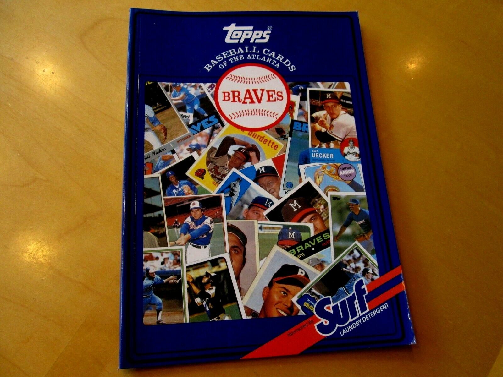 1987 Yankees or Braves Baseball Card Surf Book -Mickey Mantle, Hank Aaron,etc.