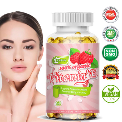Vitamin E 400 IU Capsules - Immune System, Skin & Eyes Health, Anti-aging