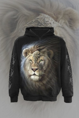 Dark Dreams Lion Löwe Sweatjacke Kapuzenjacke Jacke mit Motiv ''Majestic''