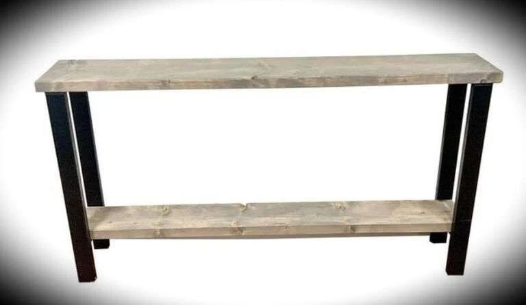 Set of 2 NEW in Box Metal 29" x 9" Sofa Table Legs WHITE Powder Coated - Image 2 of 4