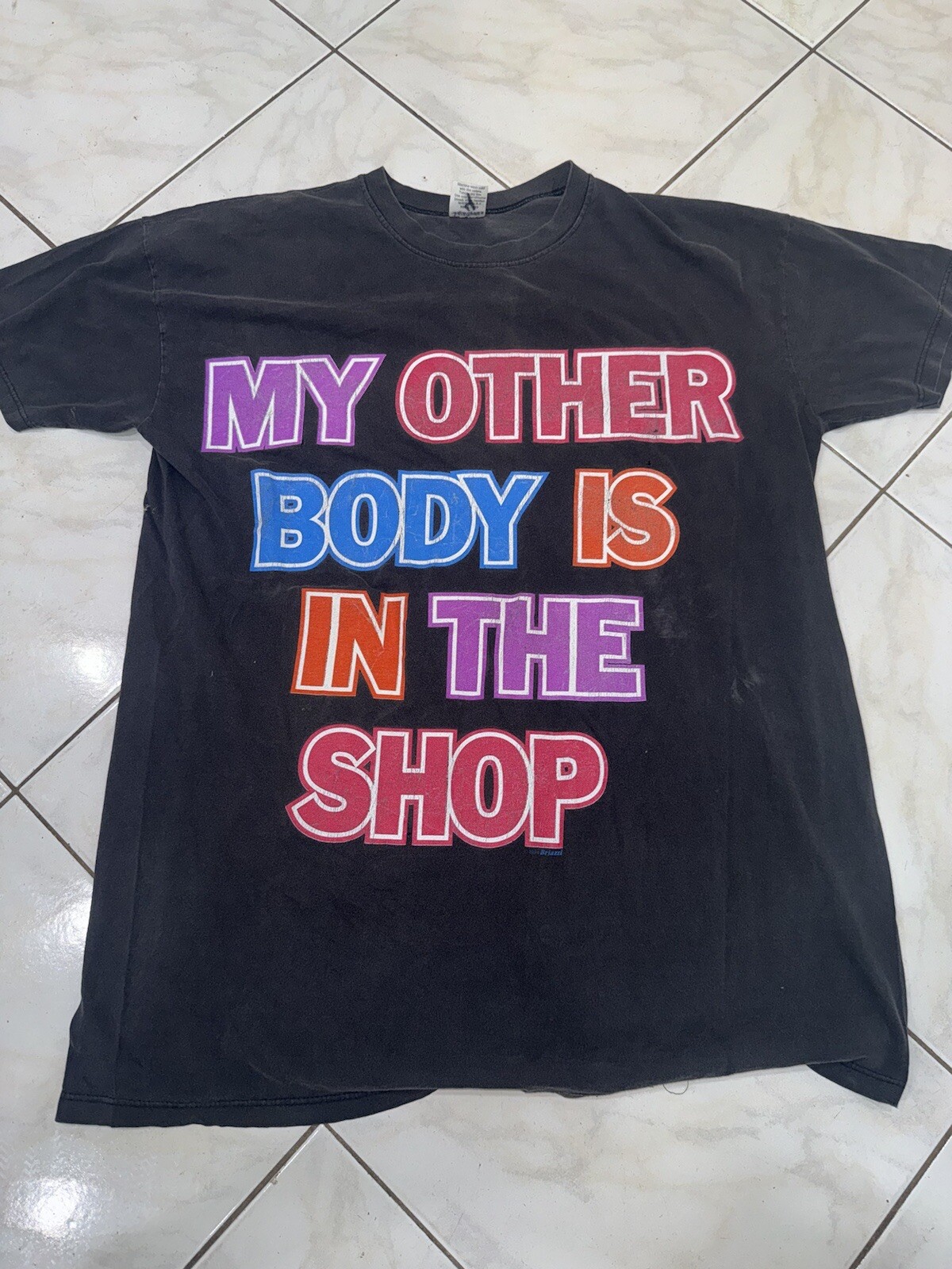 ALTRA T shirt vintage Funny My Other Body Is In The Shop taglia unica adatta a tutte le grafiche