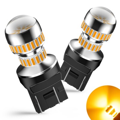 AUXITO 2x 7443 54 LED Turn Signal Light Bulbs Amber 7440 7444 CANBUS ERROR FREE