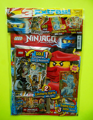 Lego Ninjago Magazin Nr 11 mit LE 2 und Cole Figur 1 Booster Ninja Trading Cards