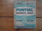 1958 Pontiac Series 7000 Maintenance Manual Laurentian Pathfinder Strato-Chief