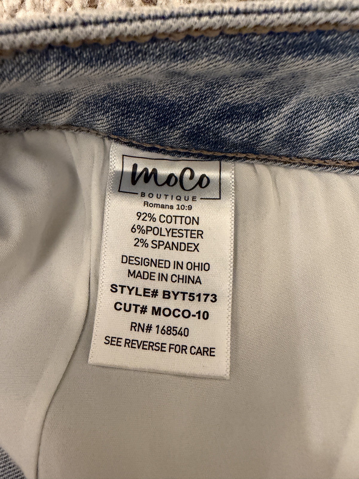 NWOT MoCo Boutique Wide Leg Cropped Tummy Control Jeans Size 16W