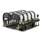 Modubrix Mocs Bricks Sets Train Station Modular Building Toys Kits 2572 Parts