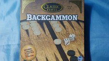 CLASSIC GAMES BACKGAMMON BOARD GAME COMPLETE SET GAME BOARD 30 PIECES DICE