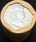 1955 SILVER FRANKLIN HALF DOLLAR ROLL $10 FACE VALUE SHOTGUN UNCIRCULATED