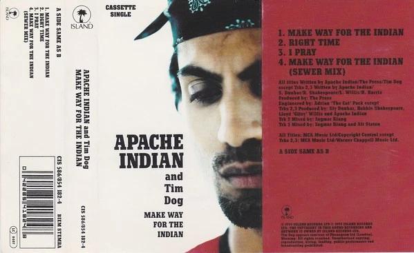 Apache Indian and Tim Dog Make Way For the Indian cassette UK Island 1995 - Image 2 of 3