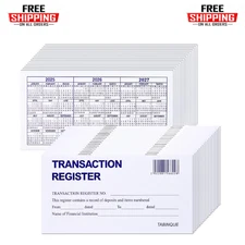 24 PCS Check Registers for Personal Checkbook, Easy to Read Checkbook Register