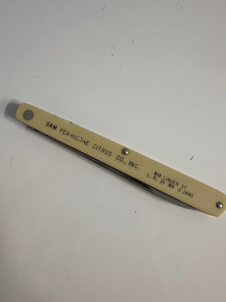 VTG Sam Perricone Citrus Co ADVERTISING Colonial Melon Knife “Citrus King Of LA” - Image 3 of 4