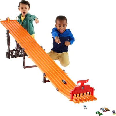 #ad #ad Hot Wheels Super 6 Lane Raceway 1:64 8 Feet Of Racing Action Six Lane Race Car $129.89