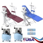 Silla Dental Portátil Unidad Turbina Aire / Compresor Silencioso Sin Aceite