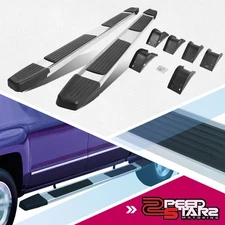 2PCS 6" STAINLESS FLAT STYLE BAR RUNNING BOARD FOR 2009-2021 DODGE RAM QUAD CAB