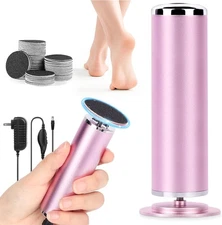 LIONVISON Electric Foot Callus Remover: Adjustable Speed File for Pink 