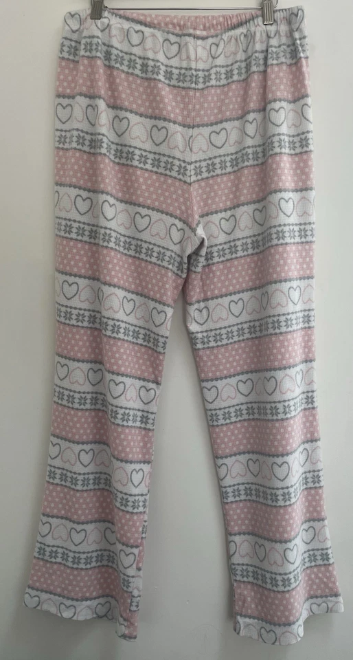 Pantalones de mujer Cynthia Rowley Fair Isle Hearts polar cintura ajustable rosa L Foto 3 de 4