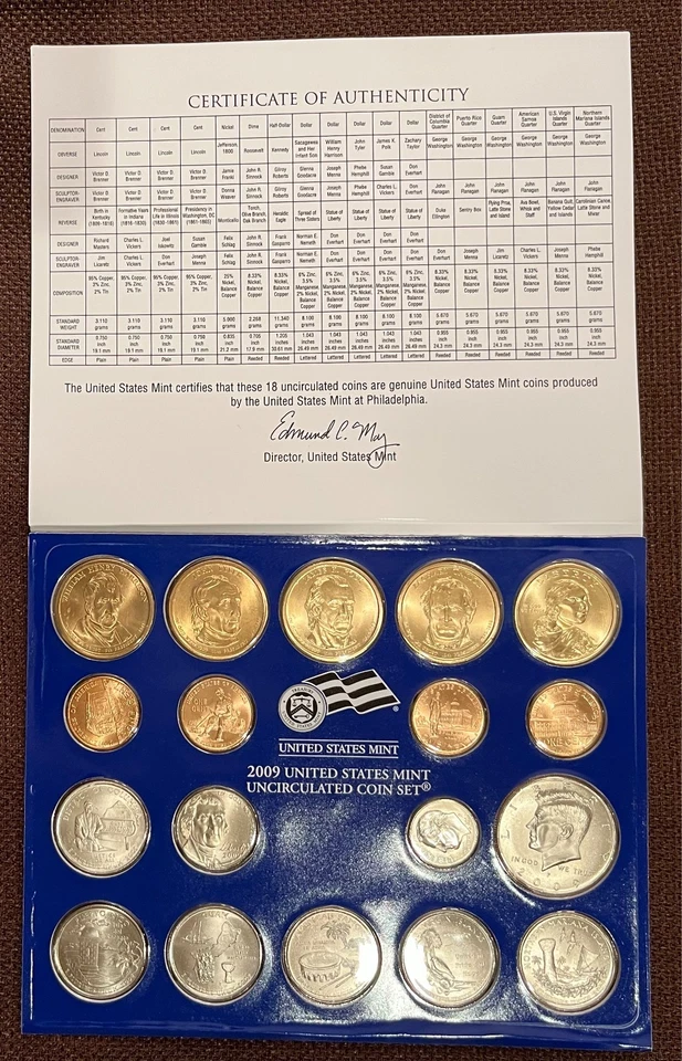 2009 Philadelphia & Denver US Mint Uncirculated Coin Set - 36 Coins - Image 3 of 4