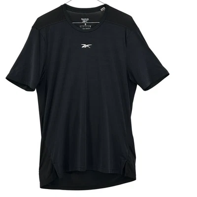 Reebok Activchill Training Shirt Mens Small Black Mesh Performance Tee - image 1 of 4