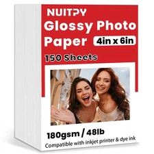 150 Sheets Glossy Photo , 4in x 6in Inkjet Photo Printer , Picture for Photos...
